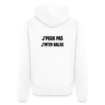 J'peux pas j'm'en balek - Veste à capuche bio Premium Unisexe - blanc - Dos - Thijin (182cm)