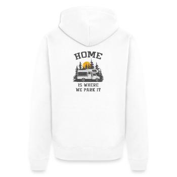 Camping-car Camping Camping-car - Veste à capuche bio Premium Unisexe - blanc - Dos - Thijin (182cm)