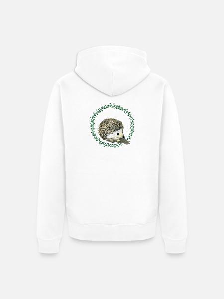 Hérisson - Veste à capuche bio Premium Unisexe - blanc