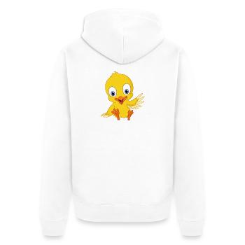 Cute chick - Unisex Premium Organic Zip Hoodie - white - Back - Thijin (182cm)