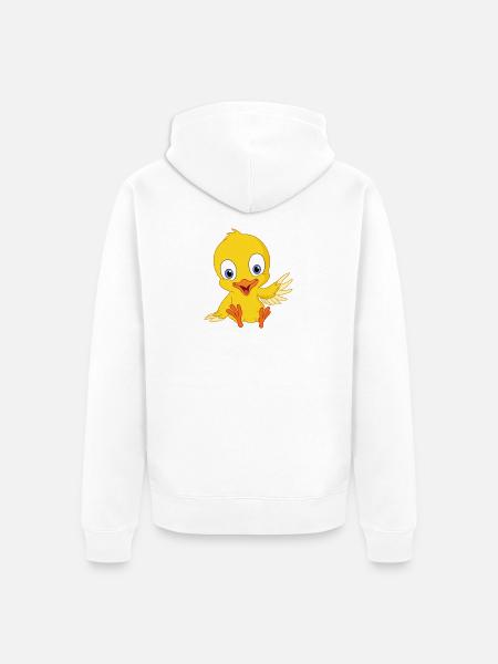 Cute chick - Unisex Premium Organic Zip Hoodie - white