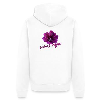 Freja Geburtstag Freja - Unisex Premium Bio Zip Hoodie - Weiß - Hinten - Thijin (182cm)