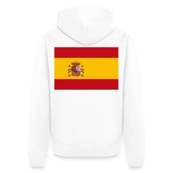 Spanien - Unisex Premium Bio Zip Hoodie - Weiß - Hinten - Thijin (182cm)