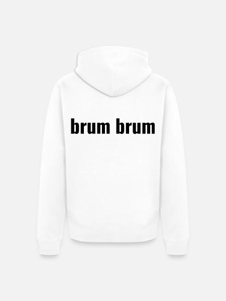 Brum Brum - Veste à capuche bio Premium Unisexe - blanc