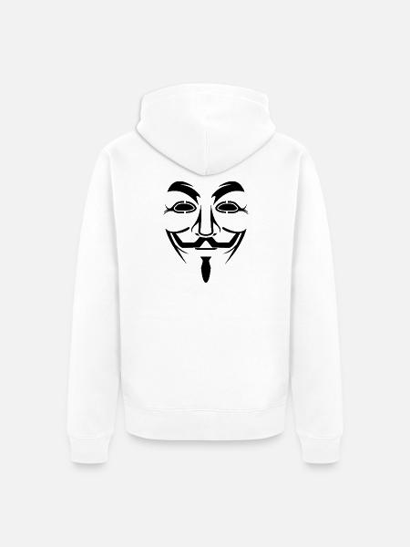 Anonymous - Unisex Premium Bio Zip Hoodie - Weiß