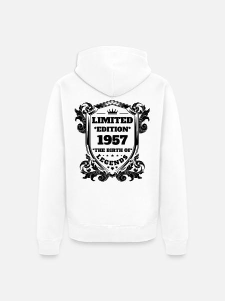 1957 - Unisex Premium Bio Zip Hoodie - Weiß