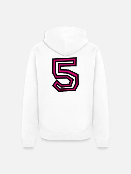 5 - Unisex Premium Organic Zip Hoodie - white