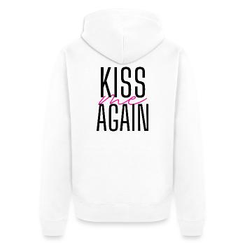 Ich liebe dich küss mich wieder Lippen Geschenk - Unisex Premium Bio Zip Hoodie - Weiß - Hinten - Thijin (182cm)
