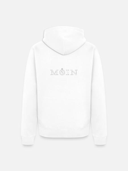 Moin - Unisex Premium Bio Zip Hoodie - Weiß