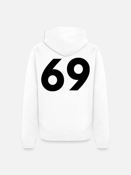 69 - Unisex Premium Bio Zip Hoodie - Weiß