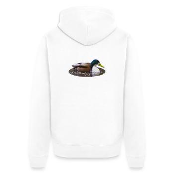 just lovely just cute - Unisex Premium Bio Zip Hoodie - Weiß - Hinten - Thijin (182cm)