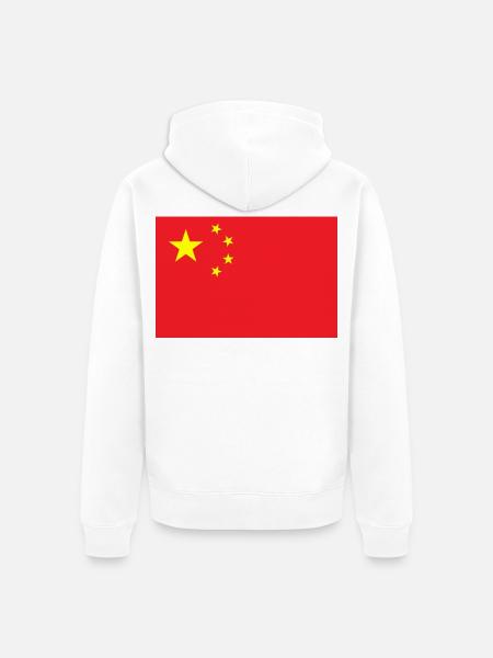 China - Unisex Premium Bio Zip Hoodie - Weiß