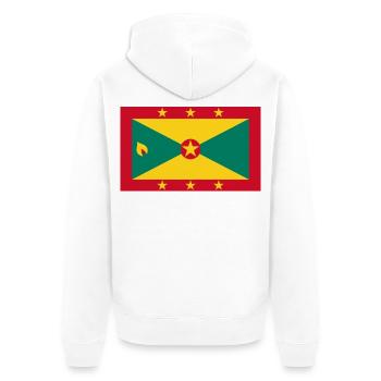 Grenada - Unisex Premium Bio Zip Hoodie - Weiß - Hinten - Thijin (182cm)