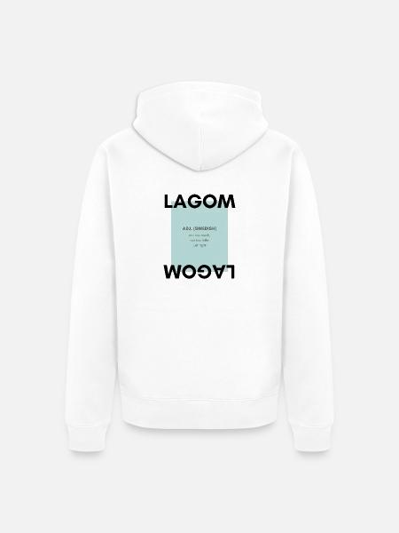 Lagom - Unisex Premium Bio Zip Hoodie - Weiß