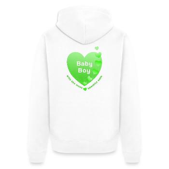 Baby Boy - Unisex Premium Bio Zip Hoodie - Weiß - Hinten - Thijin (182cm)