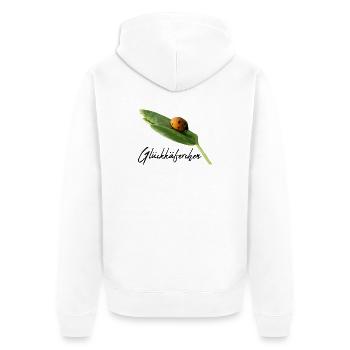 Glückskäferchen Marienkäfer Glücksbringer - Unisex Premium Bio Zip Hoodie - Weiß - Hinten - Thijin (182cm)