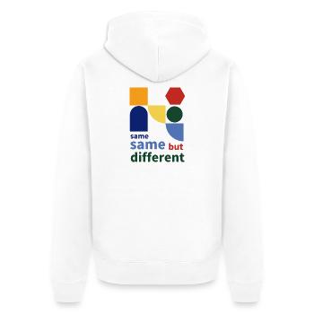 same same but different - Veste à capuche bio Premium Unisexe - blanc - Dos - Thijin (182cm)