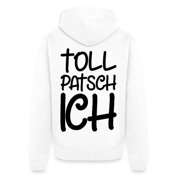 Tollpatsch Ich tollpatschig lustig tollpatschich - Unisex Premium Bio Zip Hoodie - Weiß - Hinten - Thijin (182cm)
