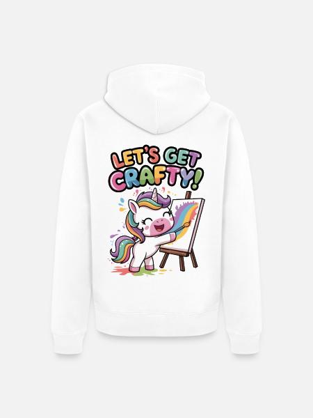 Lass uns kreativ werden! - Unisex Premium Bio Zip Hoodie - Weiß