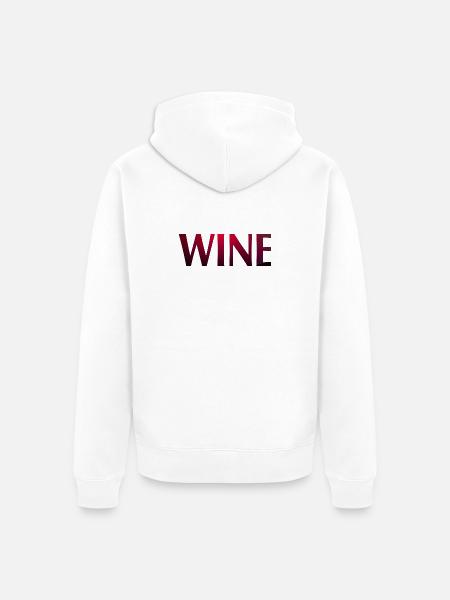 WINE - Unisex Premium Bio Zip Hoodie - Weiß
