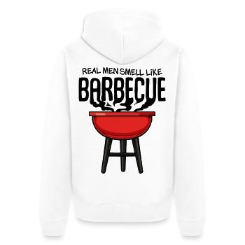 Red Kettle Grill Illustration - Unisex Premium Organic Zip Hoodie - white - Back - Thijin (182cm)