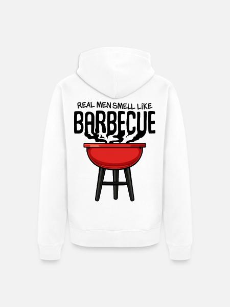 Red Kettle Grill Illustration - Veste à capuche bio Premium Unisexe - blanc