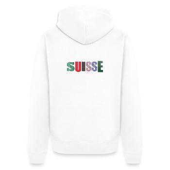 SUISSE. PAYS - Veste à capuche bio Premium Unisexe - blanc - Dos - Thijin (182cm)