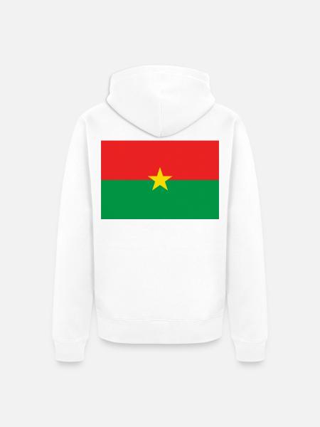Burkina pectorisch - Unisex Premium Bio Zip Hoodie - Weiß