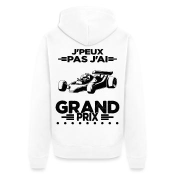 Je Peux Pas J'ai Grand Prix - Veste à capuche bio Premium Unisexe - blanc - Dos - Thijin (182cm)