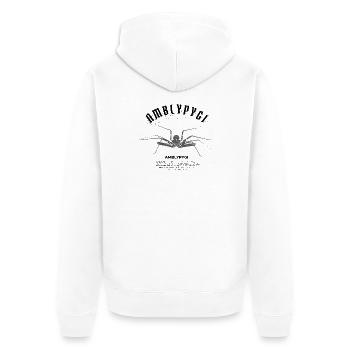 Geißelspinne - Amblypygi - Unisex Premium Bio Zip Hoodie - Weiß - Hinten - Thijin (182cm)