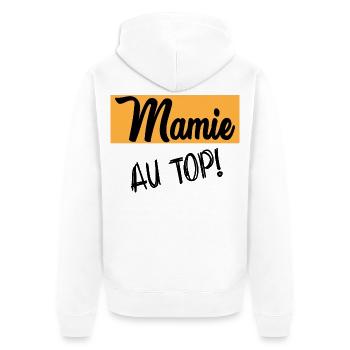 MAMIE - Veste à capuche bio Premium Unisexe - blanc - Dos - Thijin (182cm)