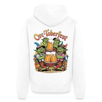 Orc-toberfest - Veste à capuche bio Premium Unisexe - blanc - Dos - Thijin (182cm)