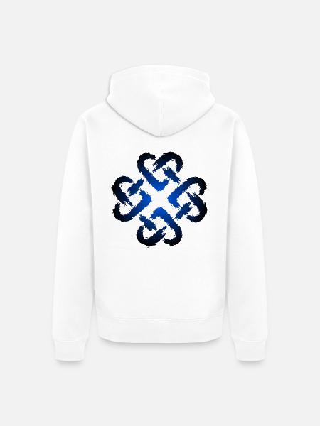 Keltische Knoten Herz Unendlichkeit Endlos - Unisex Premium Bio Zip Hoodie - Weiß