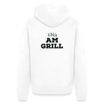 King au grill - Veste à capuche bio Premium Unisexe - blanc - Dos - Thijin (182cm)