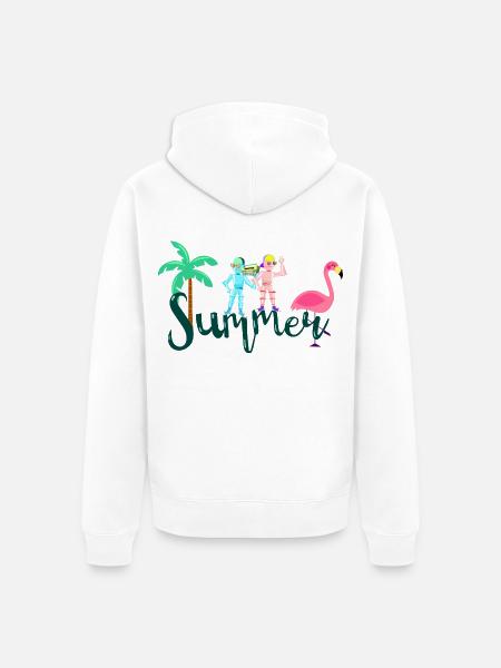 Sommer - Unisex Premium Bio Zip Hoodie - Weiß