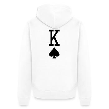 Carte à jouer au poker - King of Spades - Veste à capuche bio Premium Unisexe - blanc - Dos - Thijin (182cm)