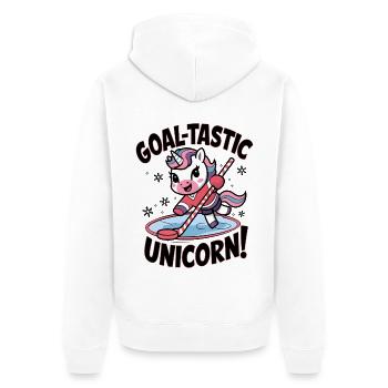 Licorne but-tastique ! - Veste à capuche bio Premium Unisexe - blanc - Dos - Thijin (182cm)