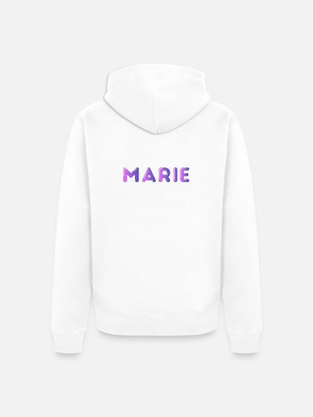 Vorname Marie - Unisex Premium Bio Zip Hoodie - Weiß