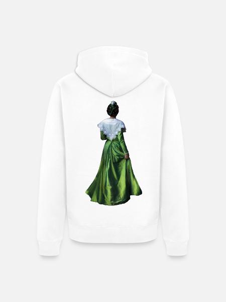 Arlesienne Grün - Unisex Premium Bio Zip Hoodie - Weiß