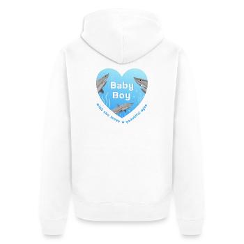 Baby Boy - Unisex Premium Bio Zip Hoodie - Weiß - Hinten - Thijin (182cm)
