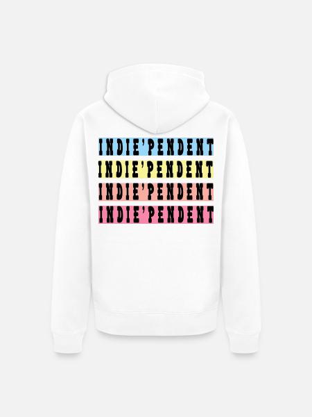 Unabhängig - Unisex Premium Bio Zip Hoodie - Weiß