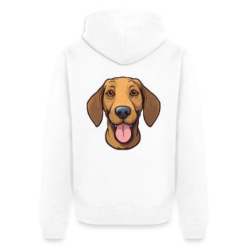 Plott Hund Hund Rasse Aquarell Karikatur Kawaii Cl - Unisex Premium Bio Zip Hoodie - Weiß - Hinten - Thijin (182cm)