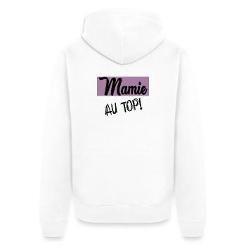 BONNE FÊTE MAMIE - Veste à capuche bio Premium Unisexe - blanc - Dos - Thijin (182cm)