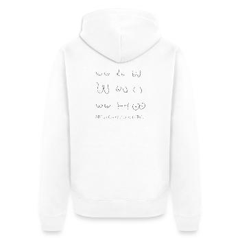 All boobs are beautiful Design - Unisex Premium Bio Zip Hoodie - Weiß - Hinten - Thijin (182cm)