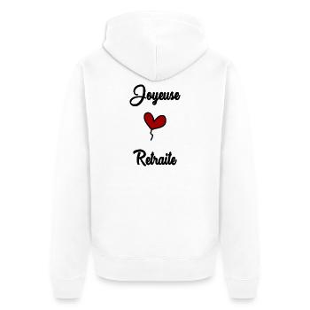 JOYEUSE RETRAITE - Veste à capuche bio Premium Unisexe - blanc - Dos - Thijin (182cm)