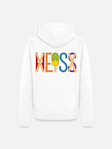 Eis - heiß - H EIS S - Unisex Premium Bio Zip Hoodie - Weiß