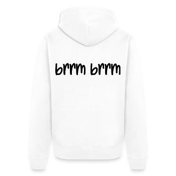 brrm brrm - Unisex Premium Organic Zip Hoodie - white - Back - Thijin (182cm)