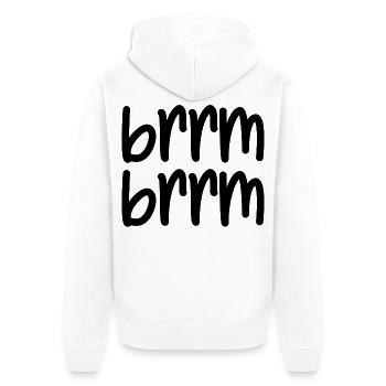 brrm brrm - Unisex Premium Organic Zip Hoodie - white - Back - Thijin (182cm)