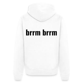 brrm brrm - Unisex Premium Organic Zip Hoodie - white - Back - Thijin (182cm)