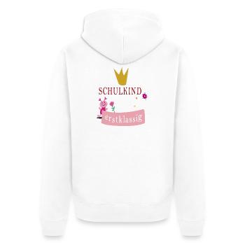 Écolier de première classe - Veste à capuche bio Premium Unisexe - blanc - Dos - Thijin (182cm)
